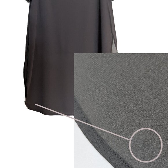 Alfani Women's Olive Green Illusion Tunic Blouse Top Size M - Picture 7 of 7